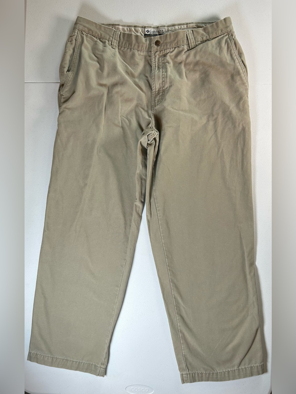 Columbia Sportswear Mens Khaki Chino Pants Size 36x30 Tan Cotton Canvas Outdoor